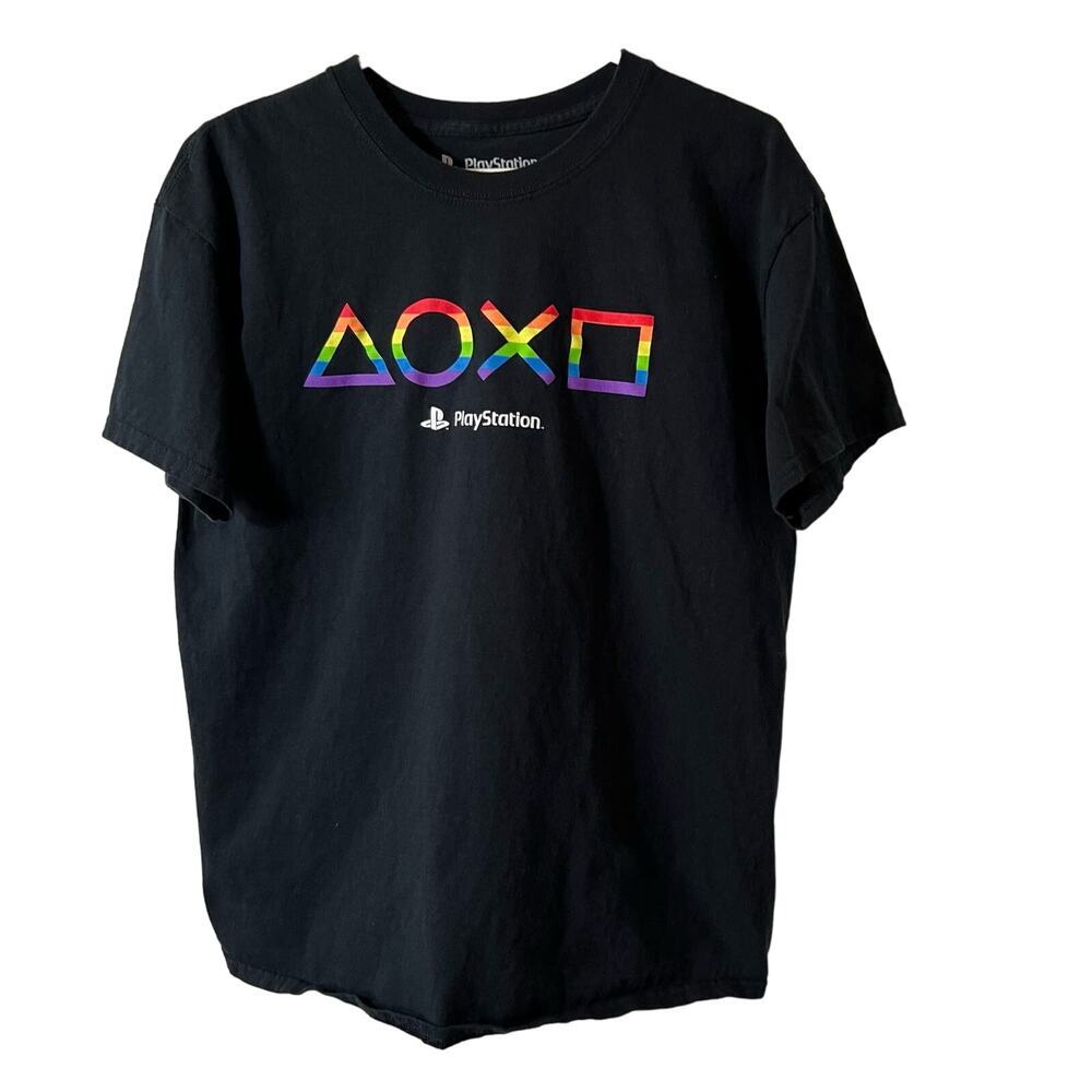 Playstation Men's Black T Shirt Size Large